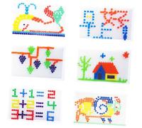 BESPORTBLE 296pezzi Puzzle Chiodi Fungo Pannello Gioco Creativo Educativo Per Ragazzo Ragazza Ragazza Fai Da Te Sviluppa Logica Pratica