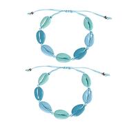 BESPORTBLE 2pezzi Bracciale Tessuto Conchiglie Bracciale Per Gioielli Per Mani Accessorio Decorativo Per Molte Occasioni