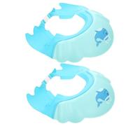 BESPORTBLE 2pezzi Cuffia per Doccia per Ragazzo Ragazza in Silicone Regolabile Visiera per Bagno Protezione Occhi e Orecchie da Acqua e Shampoo