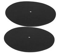 BESPORTBLE 2pezzi Cuscinetto per Giradischi in Vinile Tappetino Protettivo per Dischi Feltro Spesso di Buona Qualità per Ridurre le Vibrazioni e Prevenire i Graffi per Uso Domestico