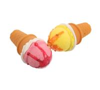 BESPORTBLE 2pezzi Gelato Finto Realistico di Cono Gelato Simulato Modello di Cibo per Decorazioni Fotografiche Oggetti di Scena per Home Staging e Esposizioni
