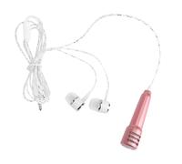 BESPORTBLE 2pezzi Microfono Per Cellulare Mini k Song Compatibile e Smartphone Via Jack Per Registrazione Vocale Karaoke e Portatile