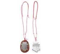 BESPORTBLE 2pezzi Mini Kalimba Thumb Piano Note Crystal Transparent Instrument For Beginners Portable Finger Piano Musical Accessory With Ergonomic Design