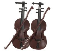 BESPORTBLE 2pezzi Mini Violino Artigianale Decorazione Da Tavolo in Finto Mini Oggetto Musicale Per Casa o Ufficio