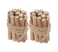 BESPORTBLE 2pezzi Miniature Tronchetti Da Ardere in Legno Per Casa Delle Bambole Decorazioni Natalizie Invernali Ornamenti Presepe e Addobbi Albero Di Natale Accessori Paesaggio Miniatura