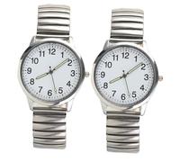 BESPORTBLE 2pezzi Orologi Da Polso Luminosi Con Numeri Grandi Per Uomo e Donna Resistenti e Pratici