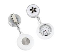 BESPORTBLE 2pezzi Orologio Da Tasca Al Quarzo Estensione Stile Floreale Mini Orologio Per Infermiere e Dottore Regalo Per Famiglia e Amici