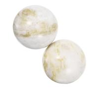 BESPORTBLE 2pezzi Palle Da Massaggio in Pietra Verde Piccole e Lisce Per Esercizi Manuali Attrezzatura Tradizionale Per Fitness e Movimento Delle Mani Materiale Di Buona Qualità e Robusto Per