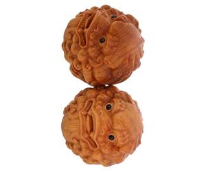 BESPORTBLE 2pezzi Palline Di Legno Per Esercizi Manuali Strumento Per Massaggi Manuali Delle Mani Massaggio Dei Tessuti Profondi Punti Di Pressione Palla Cinese in Legno