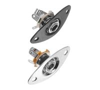 BESPORTBLE 2pezzi Piastra Presa Jack Ovale in Metallo per Chitarra Elettrica Compatibile Jack Professionali per Connessioni Stabili e Trasferimento Sonoro Ottimizzato