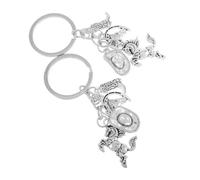 BESPORTBLE 2pezzi Portachiavi Tema Western Cappello da Cowboy Cavallo e Stivale in Ornamento da Portare su Chiavi Auto e Borse