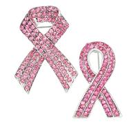 BESPORTBLE 2pezzi Spilla Da Bavero Design Nastro Rosa Per Evento Di Beneficenza Realizzata Materiali Leggeri e Resistenti All’usura Per Campagne Di Sensibilizzazione Sul Cancro Al Seno (doppi