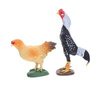 BESPORTBLE 2pezzi Statuette Animali Da Fattoria e Gallina Realistici Modelli Per Ragazzo Decorazioni Per Giardino e Paesaggio Giocattoli Educativi Per Sviluppo Cognitivo