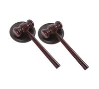 BESPORTBLE 2set Martelletto Giudice in Legno Blocco Sonoro Giocattolo per Ragazzo Accessorio per Costumi da Giudice e Prop per Feste Halloween