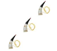 BESPORTBLE 3 Corno da Guerra Viking in Corno Bue Artigianale Tromba Musicale per Sonoro Portatile con Suono Nitido e Design Regalo per Amanti Strumenti