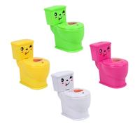 BESPORTBLE 3 Giocattoli Spruzza per WC da Colori Casuali Gioco Bagno Divertente Forma di Toilette in Plastica Resistente per Scherzi e Regali Colore Casuale
