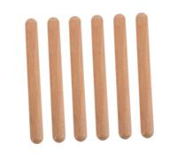 BESPORTBLE 3 paia Bacchette Percussione in Legno Massello Naturale Claves Ritmiche per Principianti Strumenti Musicali Educativi per Ragazzi e Ragazze Tonalità Luminosa e Durevole