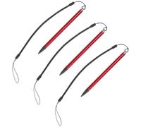 BESPORTBLE 3 Penne Stilo per Touchscreen Resistivo Cordino a Molla Rosso Penna per Tablet da Disegno ad Alta Precisione Tecnologia di Rifiuto del Palmo Stilo Capacitivo Ergonomico per Uso