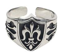 BESPORTBLE 3 Pezzi Anello di ancoraggio Gioielli goth anelli regolabili per uomo Gioielli da uomo Anello aperto anelli decorativi gli uomini suonano gioielli Acciaio al titanio Argento