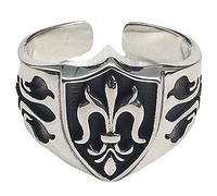 BESPORTBLE 3 Pezzi Anello di ancoraggio Gioielli goth anello regolabile da uomo anelli punk anello punk vintage gli uomini suonano gioielli Anelli maschili Acciaio al titanio Argento