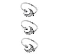 BESPORTBLE 3 Pezzi anello di gatto anelli per le dita degli animali anelli di metallo per le donne anello di metallo anelli di gatto Anello di apertura fantastici anelli per le donne lega