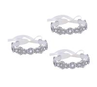 BESPORTBLE 3 Pezzi cintura fusciacca per vestito addio al nubilato vestito da sposa glitter decorazione ricamato cinture a nastro per da donna strass della cintura del vestito Tessitura