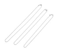 BESPORTBLE 3 Pezzi Collana Cubana da Uomo Placcata Argento Catena Maglia Link Rame per Bar Club e Feste Accessorio Moda Unico e Alla Moda