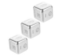 BESPORTBLE 3 pezzi Dadi per Decisioni Alimentari in Acciaio Inossidabile Multi-side per Cena Gioco Divertente per Scelte Chiare e Resistenti per Serate Regalo Originale per Appuntamenti