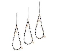 BESPORTBLE 3 pezzi di cordino per telefono con perline per donna, braccialetto con ciondolo a stella, cinturino da polso universale per telefono cellulare, cinturino anti-caduta per cellulare, festa,