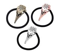 BESPORTBLE 3 Pezzi Di Fasce Per Con Design Teschio - Accessori Gotici Per Uomo e Donna - Elastici Per Coda Di Cavallo Ideali Per e Adulti Stile Unico e Alla Moda