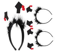 BESPORTBLE 3 Pezzi Fascia Per Di Laurea Fascia Per Multifunzione Banda Per Decorativo Cappello Laureato Adorabile Fascia Per La Testa Arredamento Laureato Feltro Rosso