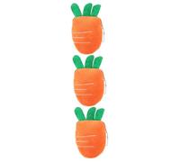 BESPORTBLE 3 Pezzi portamonete carota Borsa per cosmetici signore Fare sottile Carino mini pochette portafogli portamonete da donna borsetta da donna tessuto Orange