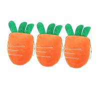 BESPORTBLE 3 Pezzi Portamonete Carota Carino Borsa Per Cosmetici Cosmetico Fare Sottile Signore Mini Pochette Portafogli Borsa Delle Donne Piccola Borsa Per Le Donne Orange Metallo