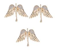 BESPORTBLE 3 Pezzi spilla corpetto spilla da abito spilla per da uomo Spilla creativa distintivo spilla Brucia dei vestiti da donna spilla spilla Pin di metallo strass D'oro
