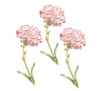 BESPORTBLE 3 Pezzi spilla di garofano spilla da donna Clip di scialle perno di fiori spilla decorativa spilla per abbigliamento spille in lega di strass floreale Lega di zinco rosa
