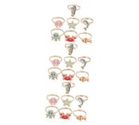 BESPORTBLE 3 Set Decorazione Delle Dita Anelli Adorabile Anello Per Ragazze Anello Per Le Donne Le Ragazze Suonano Gioielli Ad Anello Gioielli Da Donna Creativi Lega 7 Pezzi*3