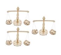 BESPORTBLE 3 set Kit Gioco Bilancia in Legno Educativo Stem per Gioco Scientifico di Bilanciamento e Calcolo Matematico per Lavoretti Creativi e Sviluppo Cognitivo