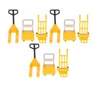 BESPORTBLE 3 Set Miniature Forklift Model Micro Construction Tools With Trolley And Accessories For Realistic Scene Building For Learning And Imagination Development