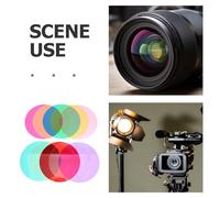 BESPORTBLE 30 Filtri Gel Colorati per Fotografia 12 CM Set da 30 Pezzi Pellicole a Colori per Illuminazione Studio Teatrale Correzione Colore Fogli Plastica Protetti per Video e Produzioni