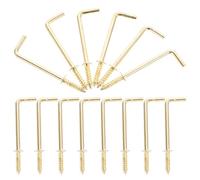 BESPORTBLE 30 ganci a L da 1-1/2 pollici, piccoli ganci da parete vintage a forma di L, con vite, ad angolo retto, per appendere medaglie, quadrati, piegati, per gioielli e organizzazione della casa