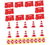 BESPORTBLE 30 Mini Coni Stradali e di Traffico per Giocattoli Educativi in Plastica Resistenti per Simulazione Scenari Stradali e Apprendimento Regole di Segnaletica per Sviluppo