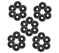 BESPORTBLE 30 Pezzi Piastra Scala Potenziometro Audio Rotonda 0-100 Nera in Plastica