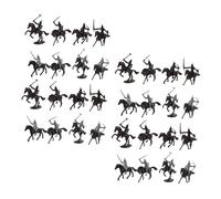 BESPORTBLE 32 Pezzi Soldatini di Plastica con Cavalieri Medievali e Montature da Guerra Modelli Militari per Tavolo da Sabbia Figure Educative e Decorazioni per Feste