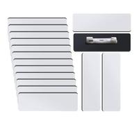 BESPORTBLE 32 Pezzi Targhette Identificative Vuote per Sublimazione con Spille, Badge Personalizzati Riutilizzabili in Metallo e Pannello a Densità Sublimazione per Ufficio e Scuole