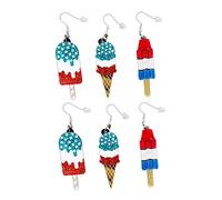 BESPORTBLE 3paio Orecchini Patriottici Orecchini Pendenti Per Ragazze e Decorazioni Per Orecchie Per e Memorial Day