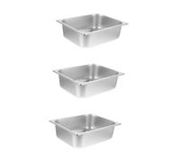 BESPORTBLE 3pezzi Contenitore Buffet Acciaio Inossidabile Piatto Per Cibo Con Design Antiscivolo Leggero e Facile Da Pulire Per Eventi e Feste