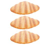 BESPORTBLE 3pezzi Croissant Francese Finto Pane Artificiale Di Cibo Finto Per Decorazioni Da Cucina Esposizione Oggetti Di Scena Per Fotografia e Scenografia