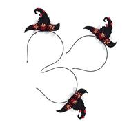 BESPORTBLE 3pezzi Fascia per Cappelli da Strega di Halloween Accessori per Capelli con Fiori Decorazione per Costume da Strega per Feste di Cosplay