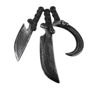BESPORTBLE 3pezzi Finto Coltello Ornamentale per Feste Accessorio Cosplay per Costumi di Halloween Coltello da Allenamento in Plastica per Spettacoli Teatrali e Articoli per Feste