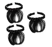 BESPORTBLE 3pezzi Frangetta Cerchietto Per e Ragazze Estensioni Naturali Per Occasione Per Cosplay e